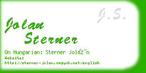 jolan sterner business card